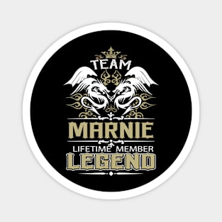 Marnie Name T Shirt -  Team Marnie Lifetime Member Legend Name Gift Item Tee Magnet